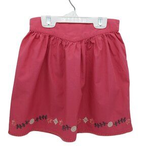 HANNA ANDERSSON Girl's Pink Floral Embroidered Skirt Size 8/130 cm